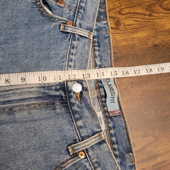 Vtg Levi's Jeans Mens 40x30 Measures 38x30 Relaxed Fit 550 Medium Light Y2K - Picture 7 of 9